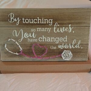 Inspirational Wooden Sign with Heart Design